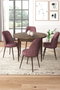 Hanah Home Juego de Mesa y Sillas de Comedor 5 Piezas Barroco y Rosa Polvoriento Tablero Partículas Melamina Metal Jerry